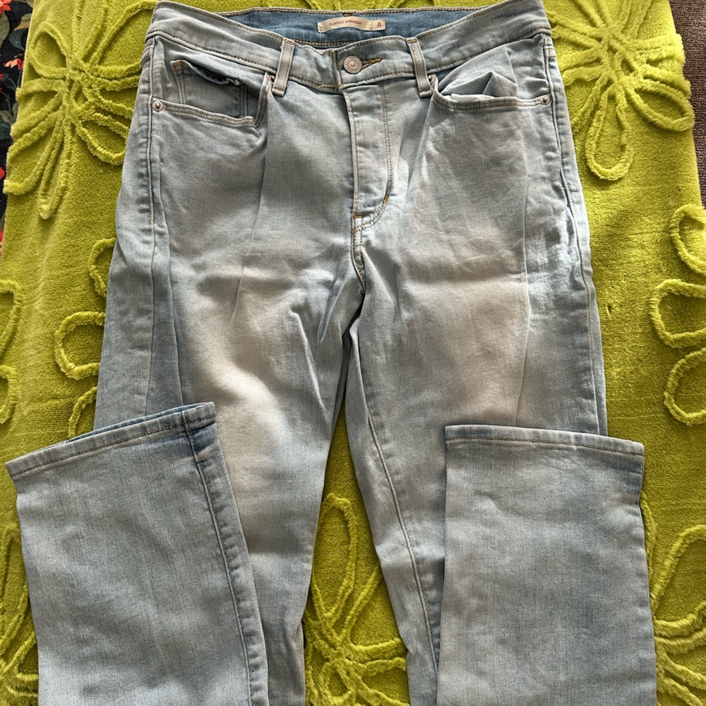 Levi's Women's Soft Blue Straight Leg Jeans
